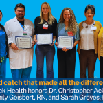 A good catch that made all the difference: Frederick Health honors Dr. Christopher Ackerman, Emily Geisbert, RN, and Sarah Groves, RN